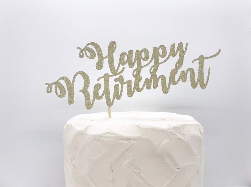 Resplendent Aurora | Happy Retirement Cake Topper