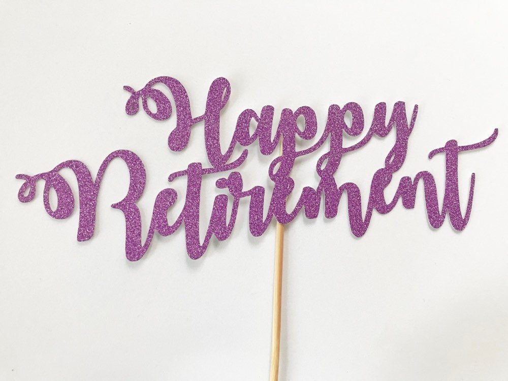 Resplendent Aurora | Happy Retirement Cake Topper