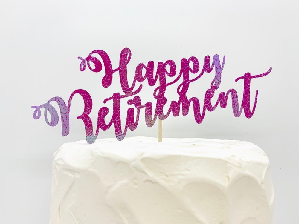 Resplendent Aurora | Happy Retirement Cake Topper