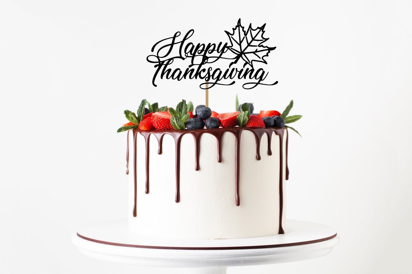 Resplendent Aurora | Happy Thanksgiving Cake topper