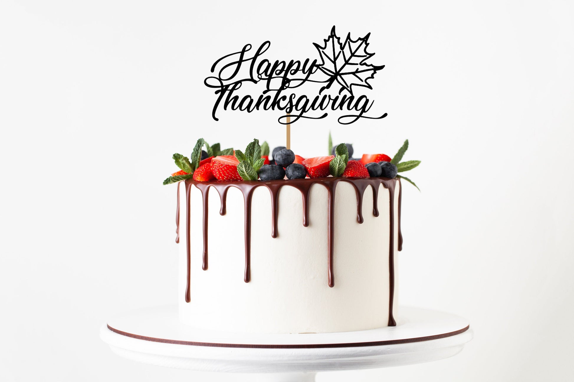 Resplendent Aurora | Happy Thanksgiving Cake topper