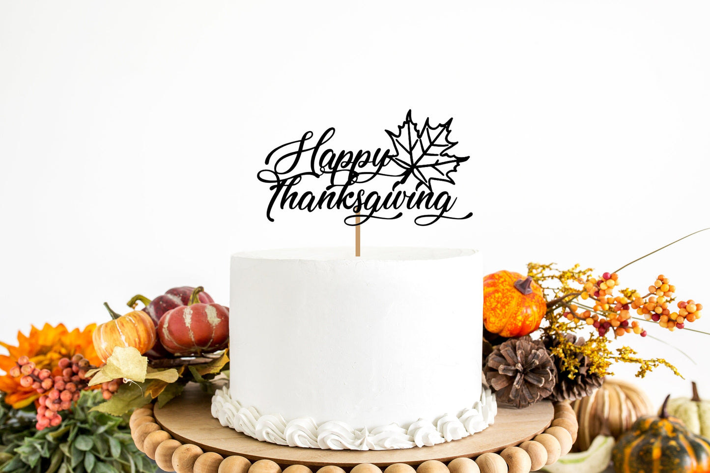 Resplendent Aurora | Happy Thanksgiving Cake topper