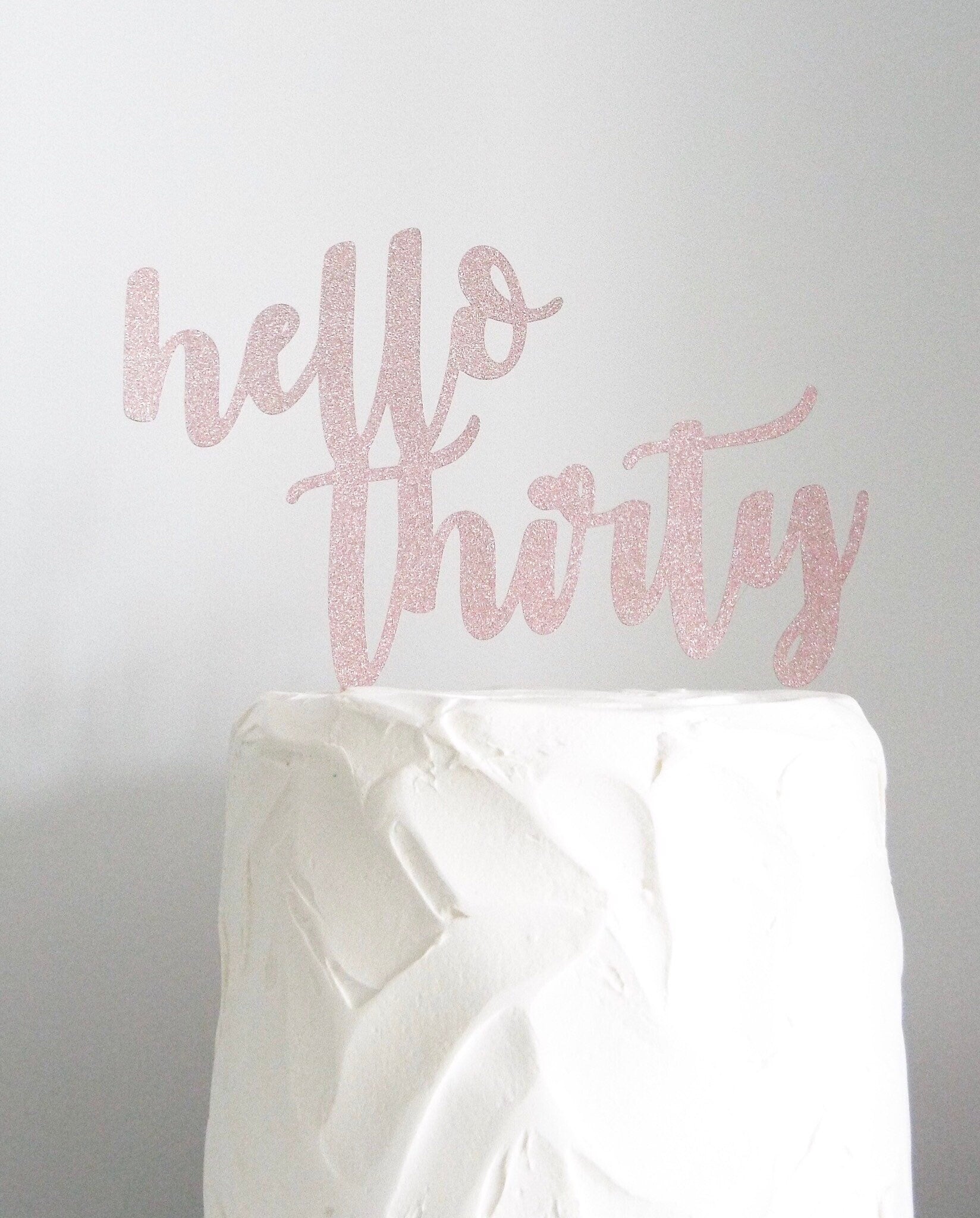 Resplendent Aurora | Hello Thirty Happy Birthday Cake Topper