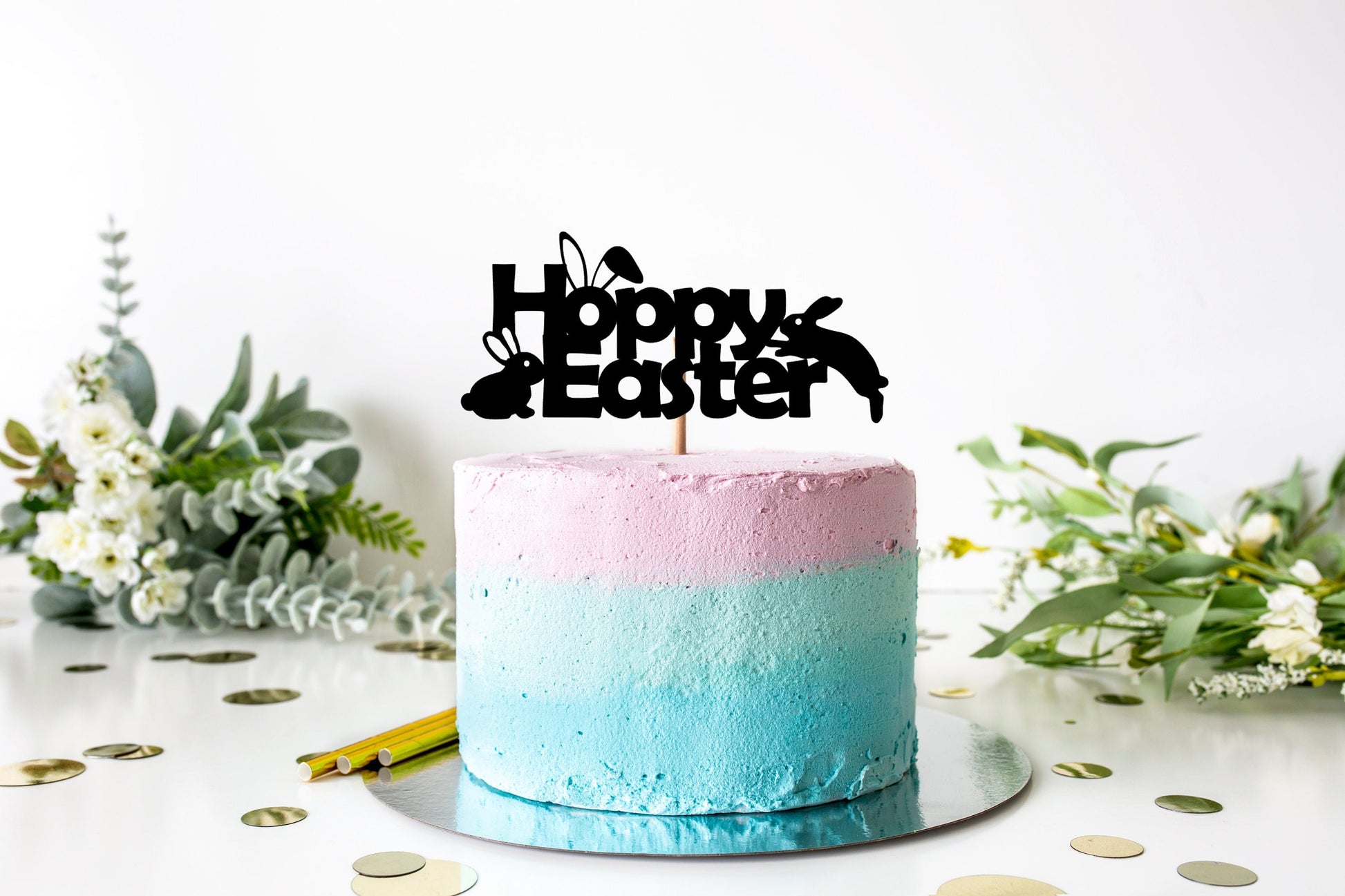 Resplendent Aurora | Hoppy Easter Happy Easter cake topper