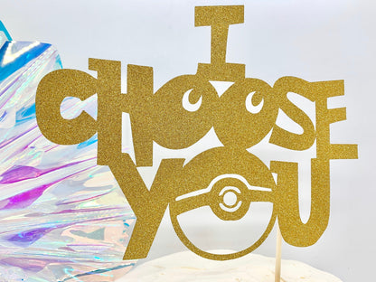 Resplendent Aurora | I Choose You Wedding Cake Topper