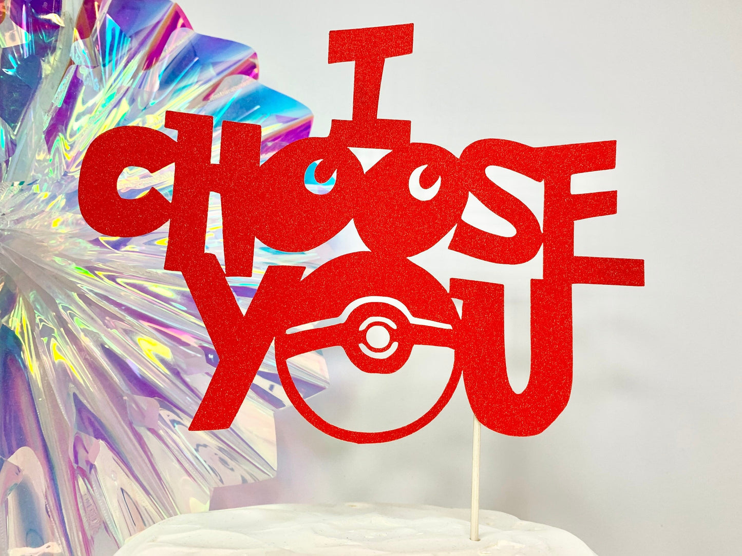 Resplendent Aurora | I Choose You Wedding Cake Topper