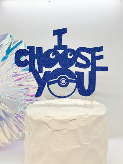 Resplendent Aurora | I Choose You Wedding Cake Topper