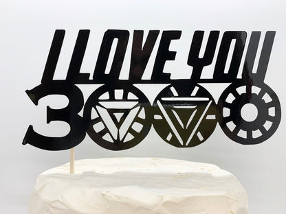 Resplendent Aurora | I Love You 3000 Wedding Cake Topper