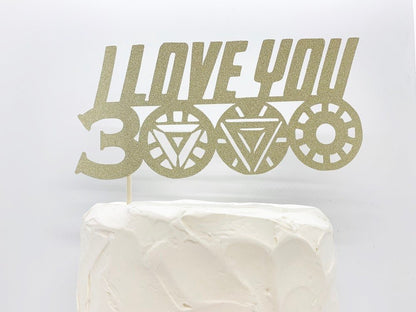 Resplendent Aurora | I Love You 3000 Wedding Cake Topper