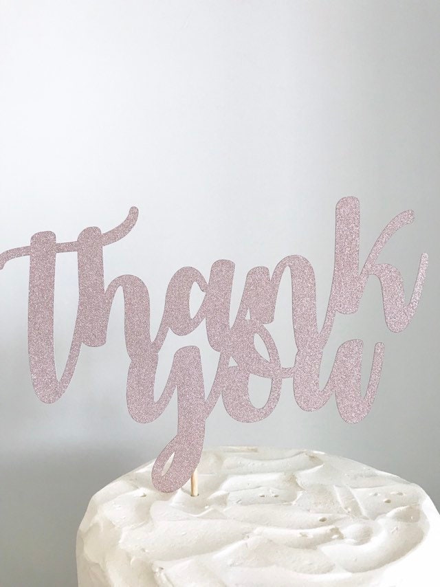 Resplendent Aurora | Thank You Cake Topper