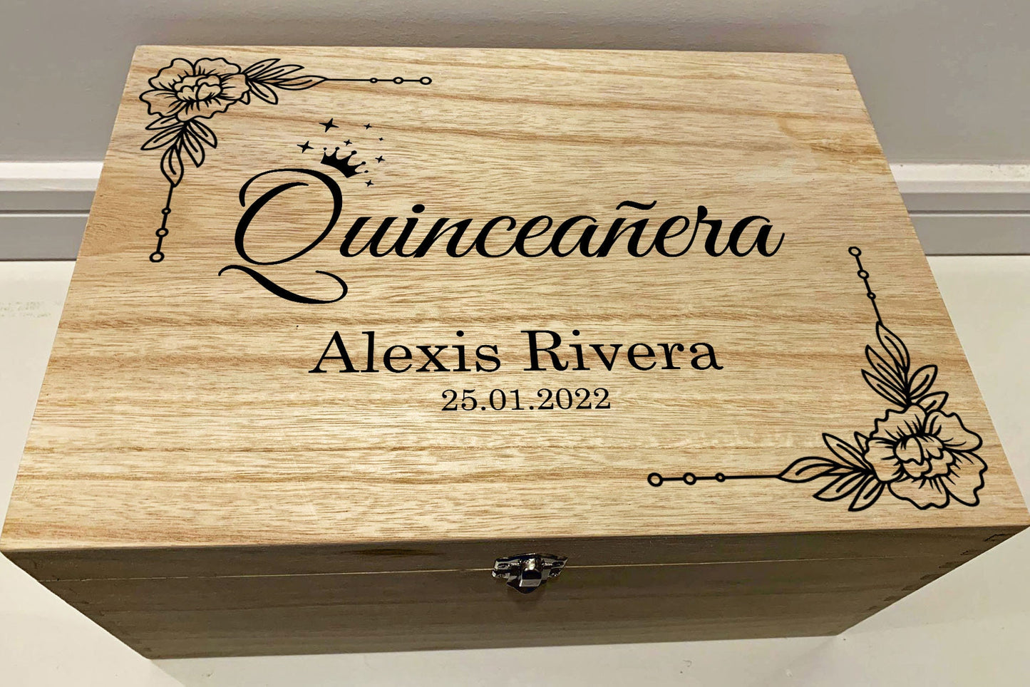 Resplendent Aurora | Personalised Quinceanera Keepsake Box for 15th Birthday