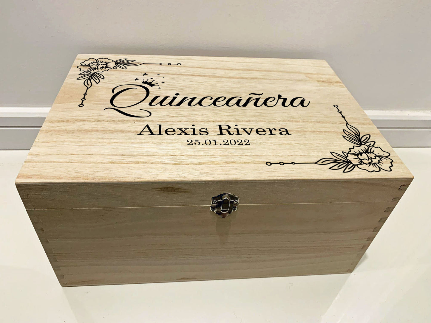 Resplendent Aurora | Personalised Quinceanera Keepsake Box for 15th Birthday