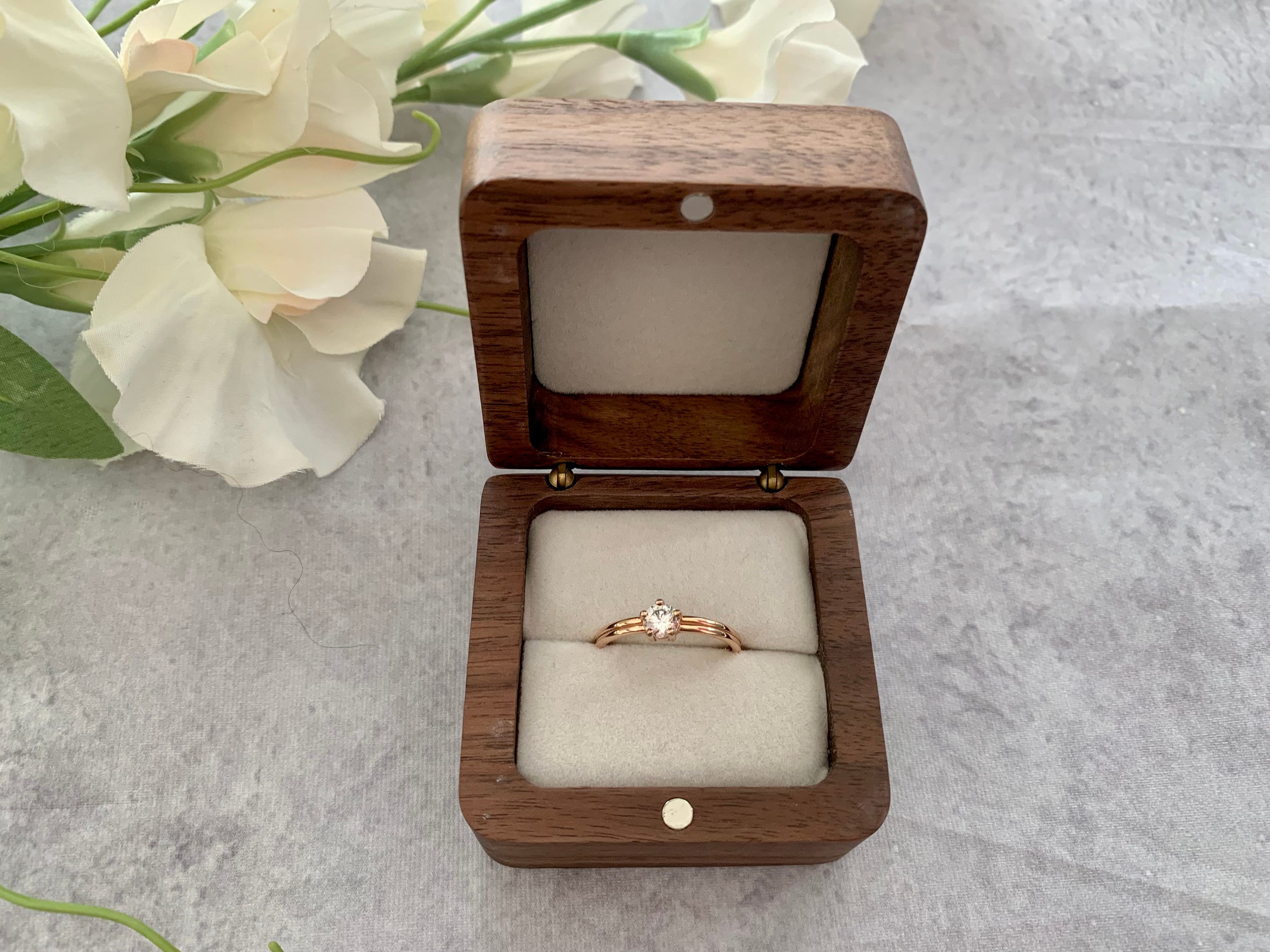 Personalised Ring Box | Engagement or Anniversary | Solid Oak | – Yewleaf  Wishes