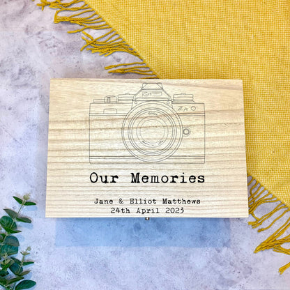 Resplendent Aurora | Personalised Travel Keepsake Box with Retro Camera