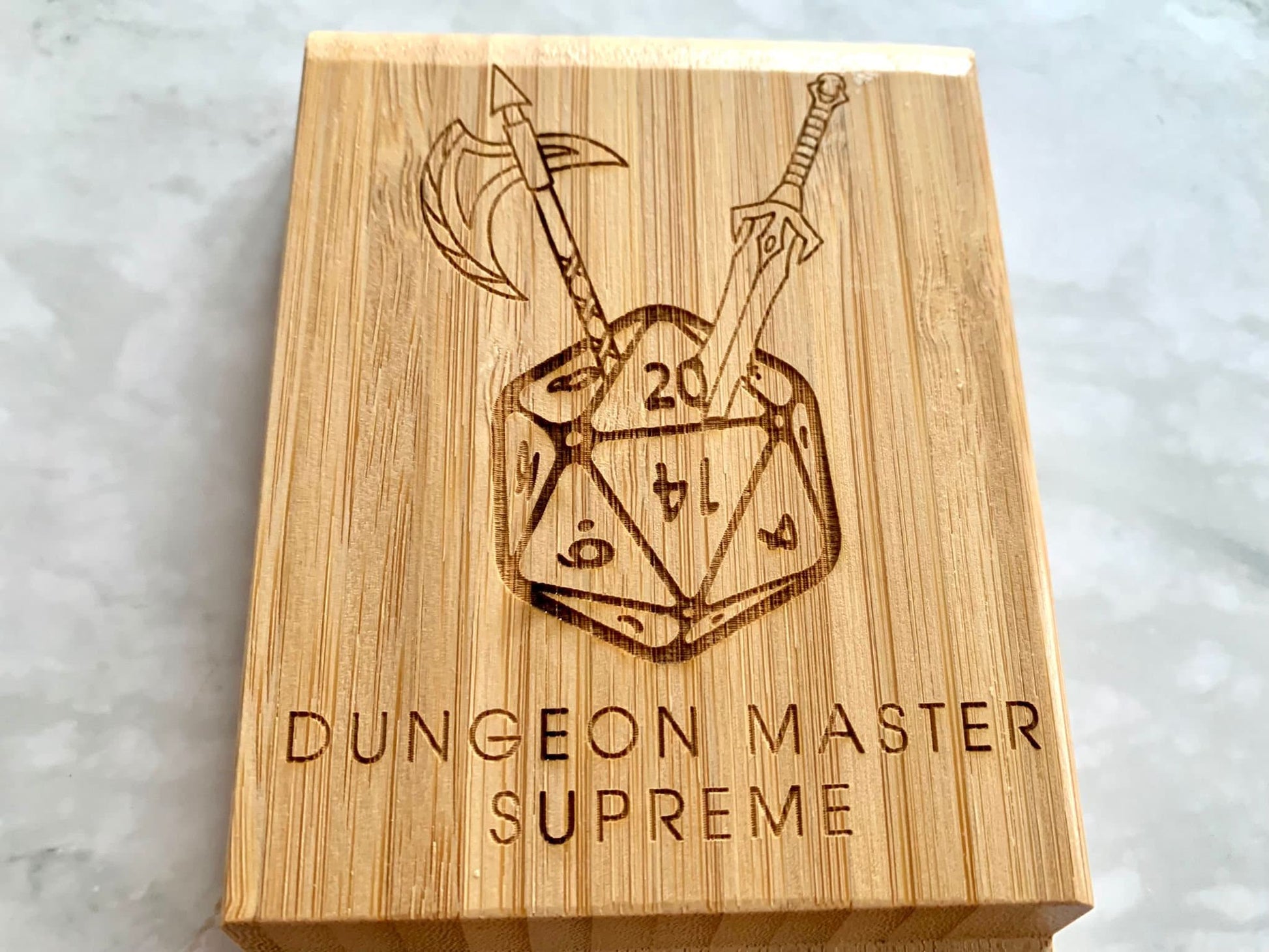 Resplendent Aurora | Personalised Engraved Bamboo Dungeon Master Supreme Phone Holder, iPad Holder, Tablet Holder, iPad Stand, Tablet Stand, Phone Stand for DnD