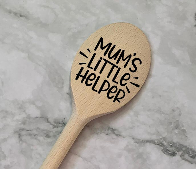 Resplendent Aurora | Personalised My Little Helper Engraved 30cm 12inch Wooden Spoon, Santa's Little Helper, Children's cooking, baking