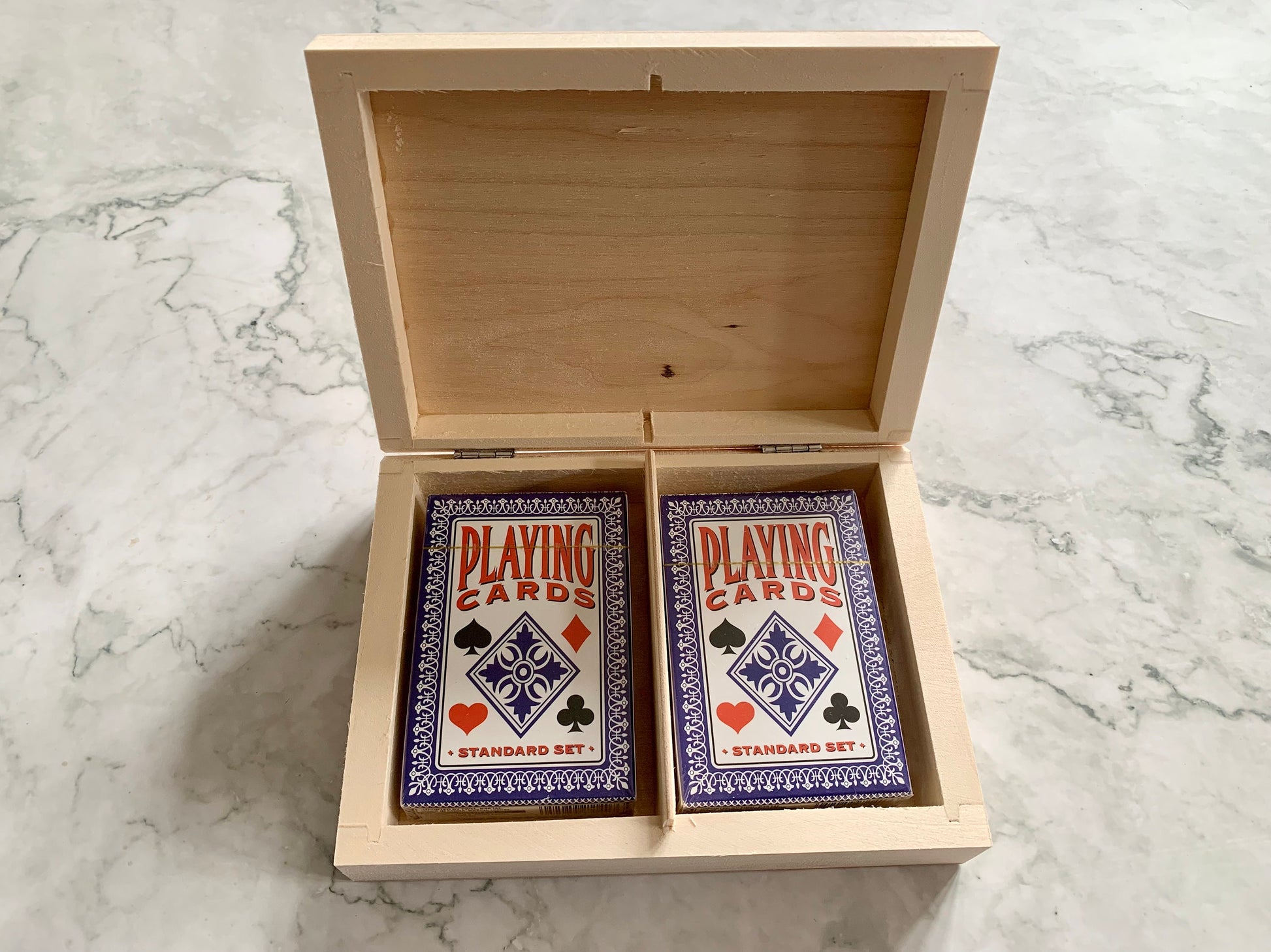 Resplendent Aurora | Personalised Engraved Wooden Playing Card Box, Trading Card Box with Playing Card Monogram