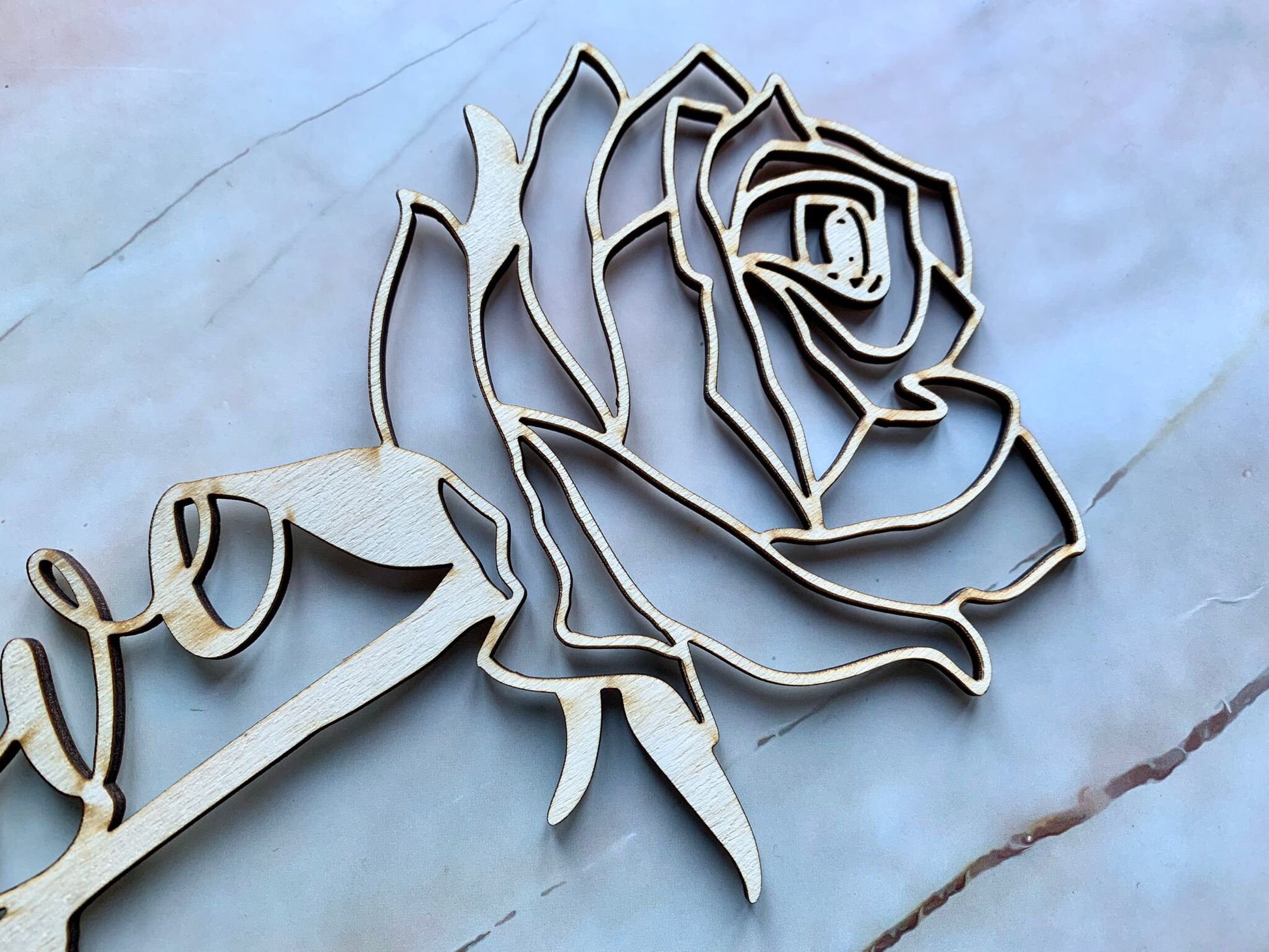 Resplendent Aurora | Personalised Engraved Wooden Valentine's Day Rose, Date Night Flowers, Wooden Rose