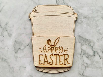 Resplendent Aurora | Personalised Engraved Easter Gift Card Holder, Coffee Gift Card Holder, Latte, Easter Bunny, Easter Eggs