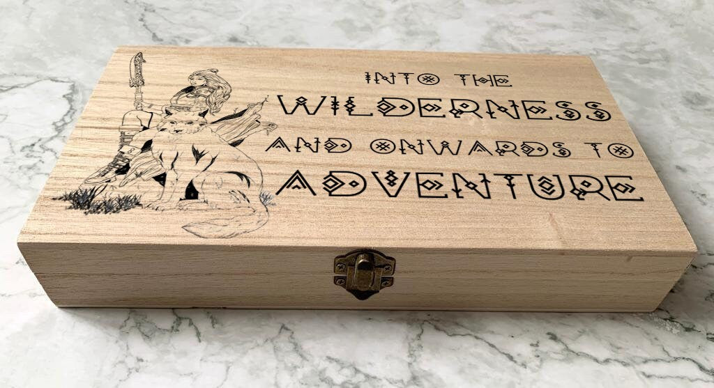 Personalised Engraved DnD Dungeons and Dragons Druid Dice Box, Wilderness, Adventure, Wild Shape, Shapeshifter - Resplendent Aurora
