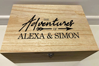 Large Personalised Engraved Wooden Adventure Memory Keepsake Box - Resplendent Aurora