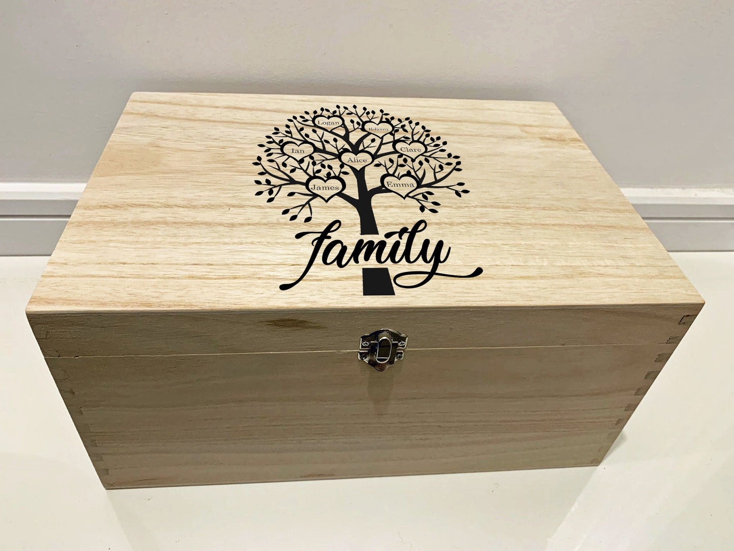 Resplendent Aurora | Personalised Family Keepsake Box - Family Tree