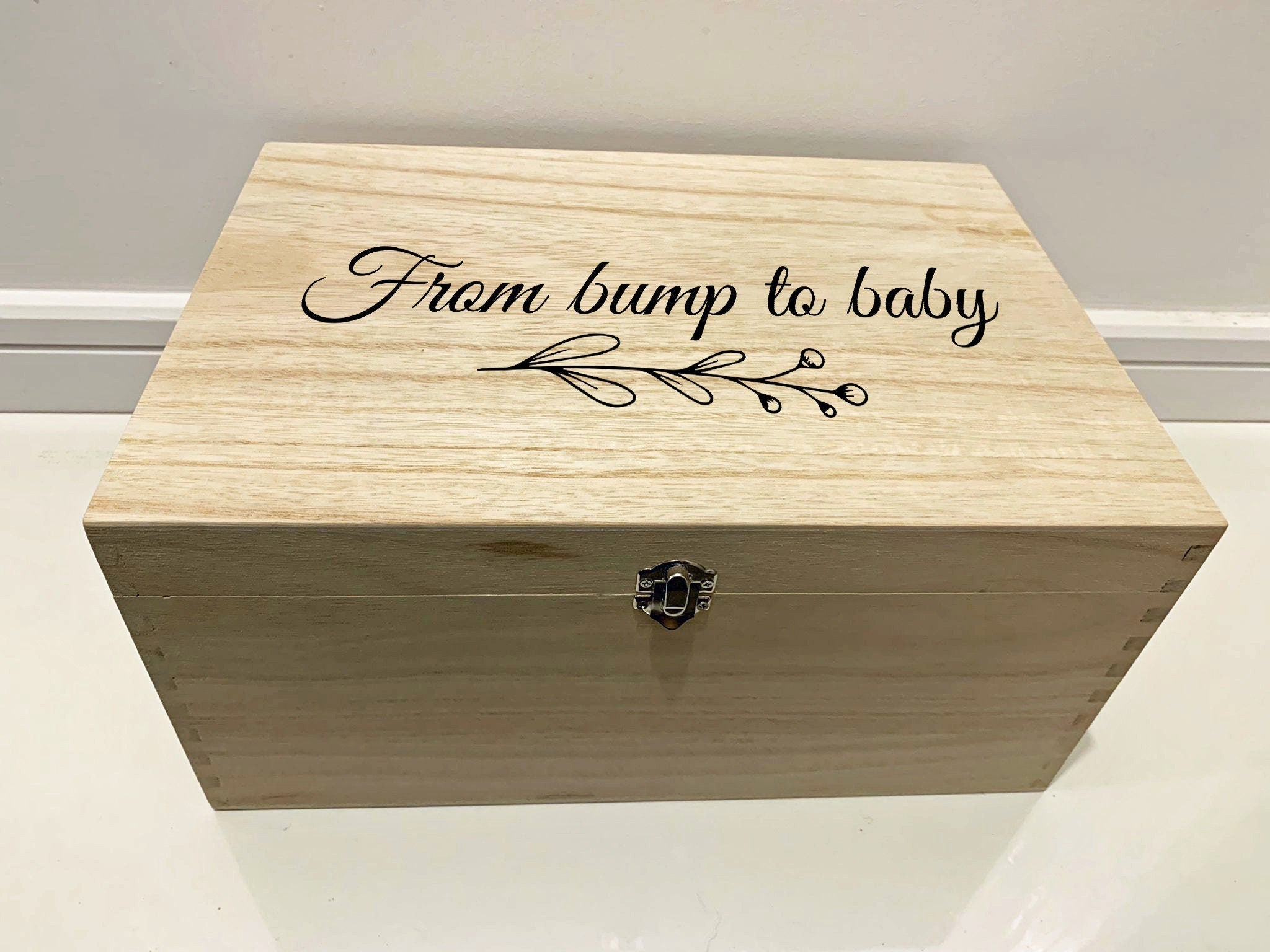 Wooden keepsake 2024 box baby