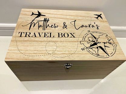 Resplendent Aurora | Personalised Travel Memory Box with Compass