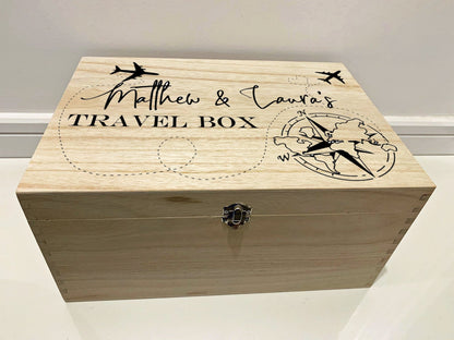 Resplendent Aurora | Personalised Travel Memory Box with Compass