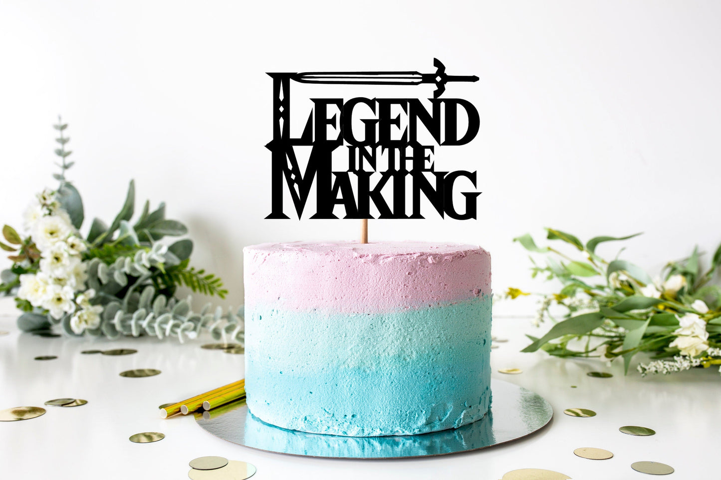 Resplendent Aurora | Legend in the Making Zelda Video Game Baby Cake Topper