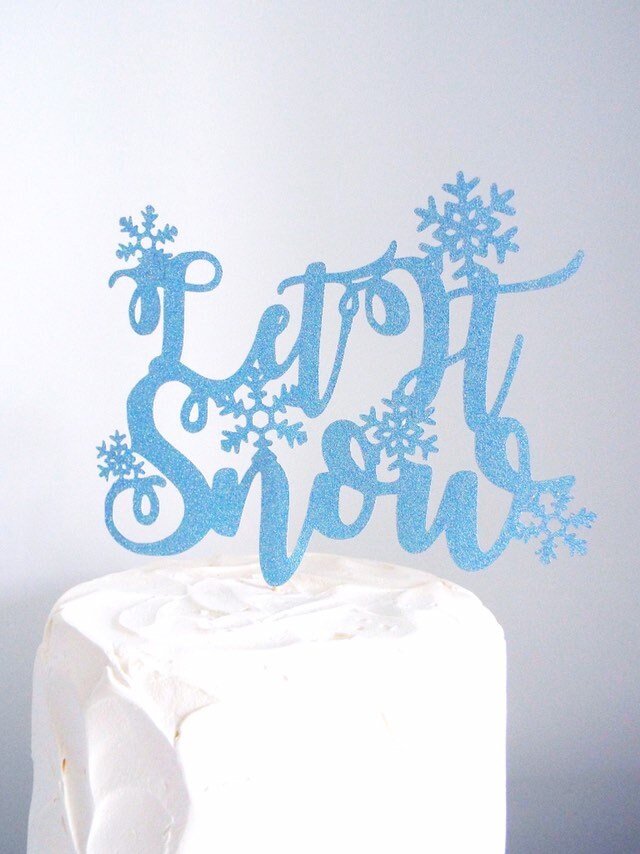 Resplendent Aurora | Let It Snow Christmas Cake topper