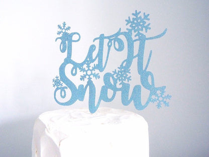 Resplendent Aurora | Let It Snow Christmas Cake topper