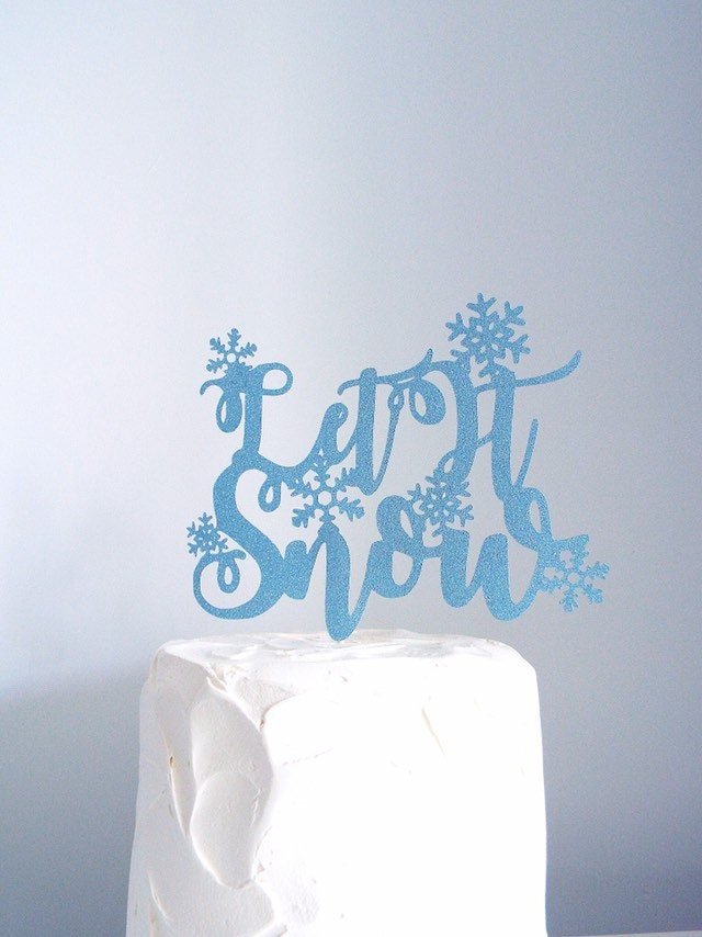 Resplendent Aurora | Let It Snow Christmas Cake topper