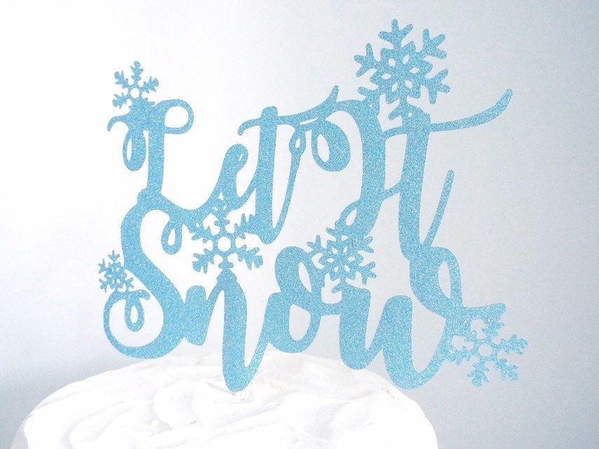 Resplendent Aurora | Let It Snow Christmas Cake topper