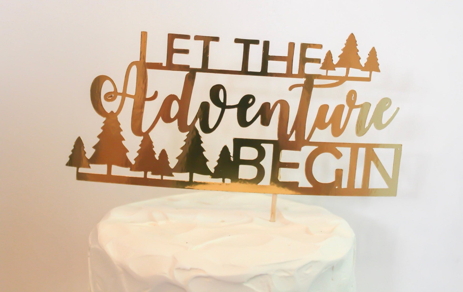 Resplendent Aurora | Let the Adventure Begin Wedding Cake Topper