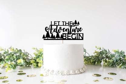 Resplendent Aurora | Let the Adventure Begin Wedding Cake Topper