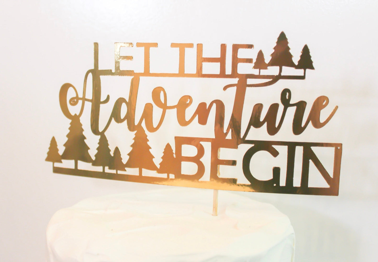 Resplendent Aurora | Let the Adventure Begin Wedding Cake Topper