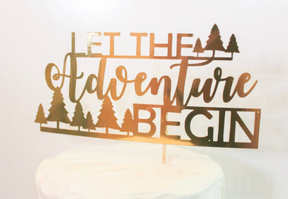 Resplendent Aurora | Let the Adventure Begin Wedding Cake Topper