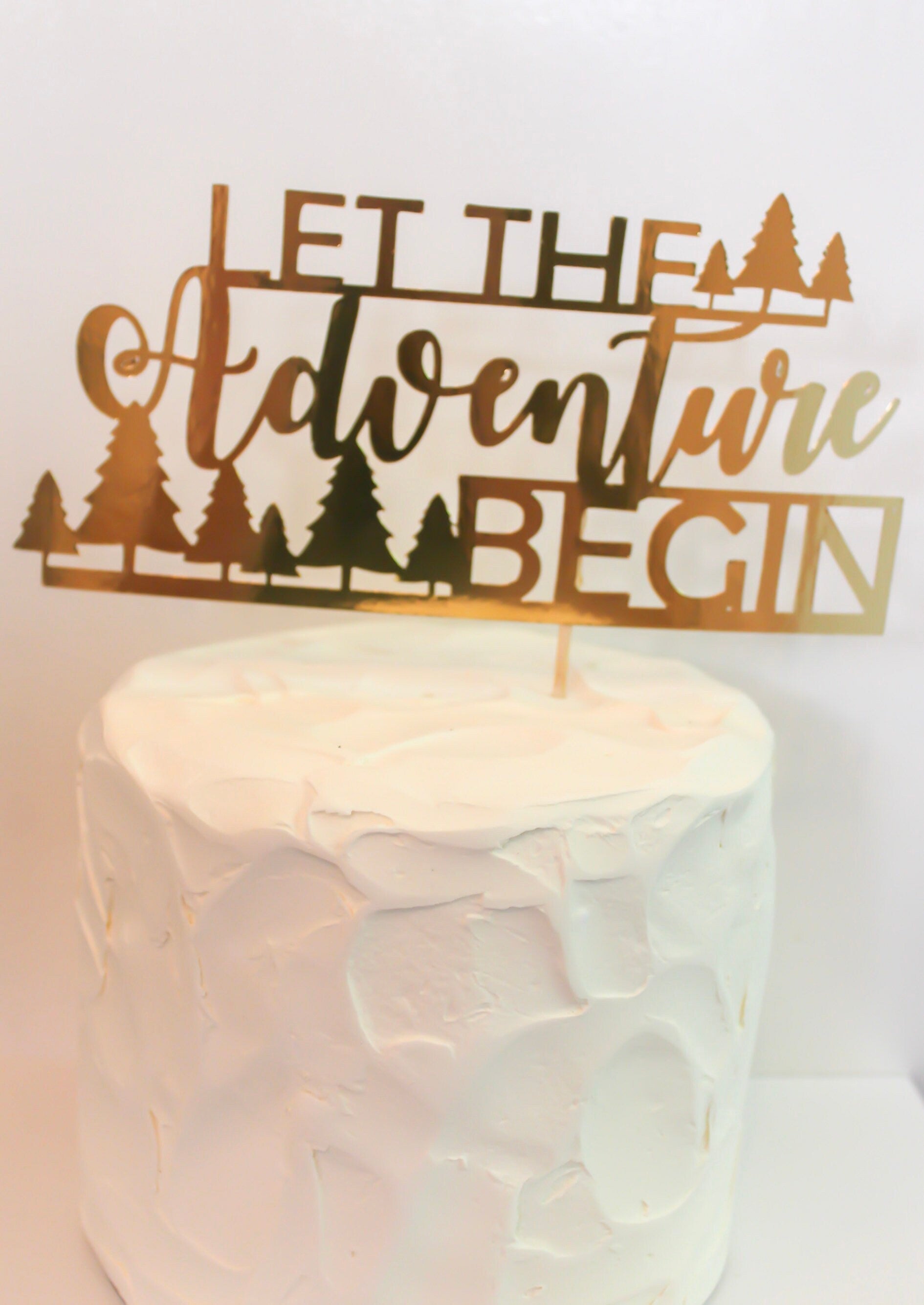 Resplendent Aurora | Let the Adventure Begin Wedding Cake Topper