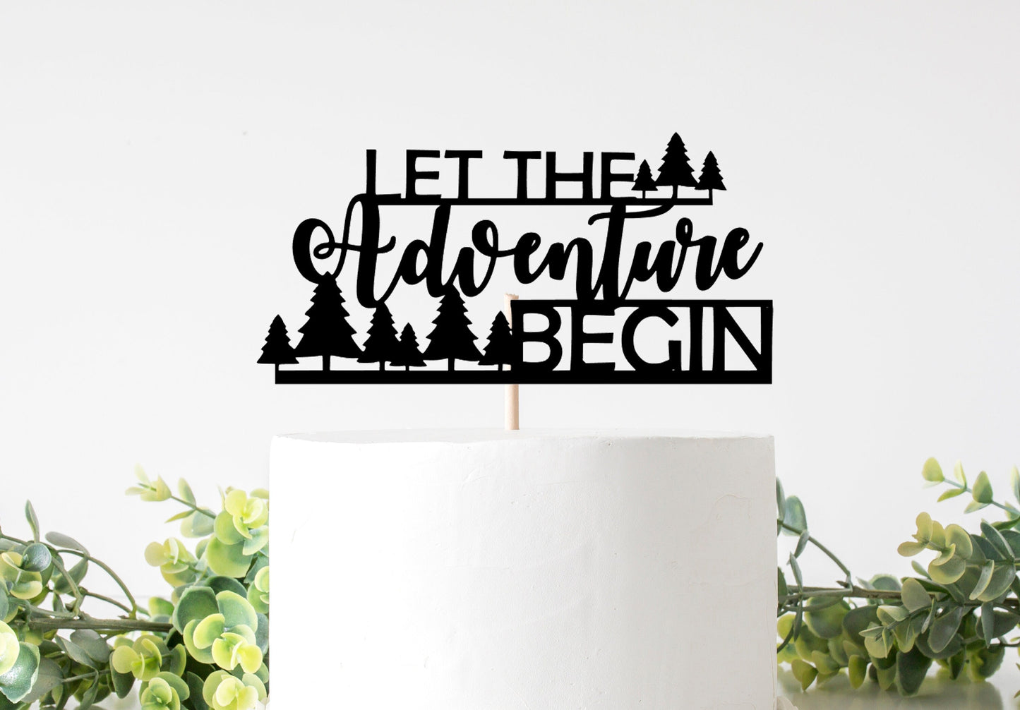 Resplendent Aurora | Let the Adventure Begin Wedding Cake Topper