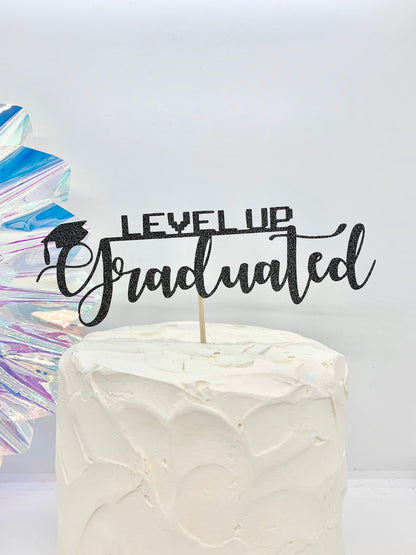 Resplendent Aurora | Level Up Graduated Graduation cake topper