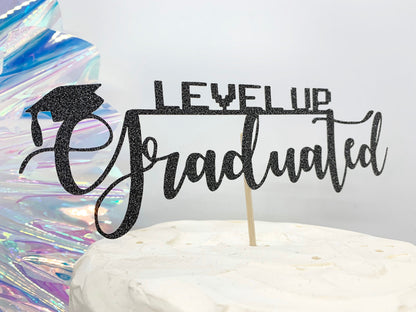 Resplendent Aurora | Level Up Graduated Graduation cake topper