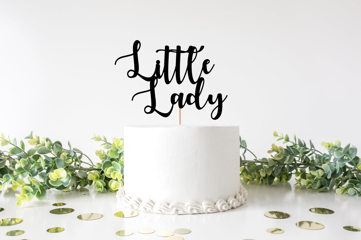 Resplendent Aurora | Little Lady Happy Birthday Cake Topper