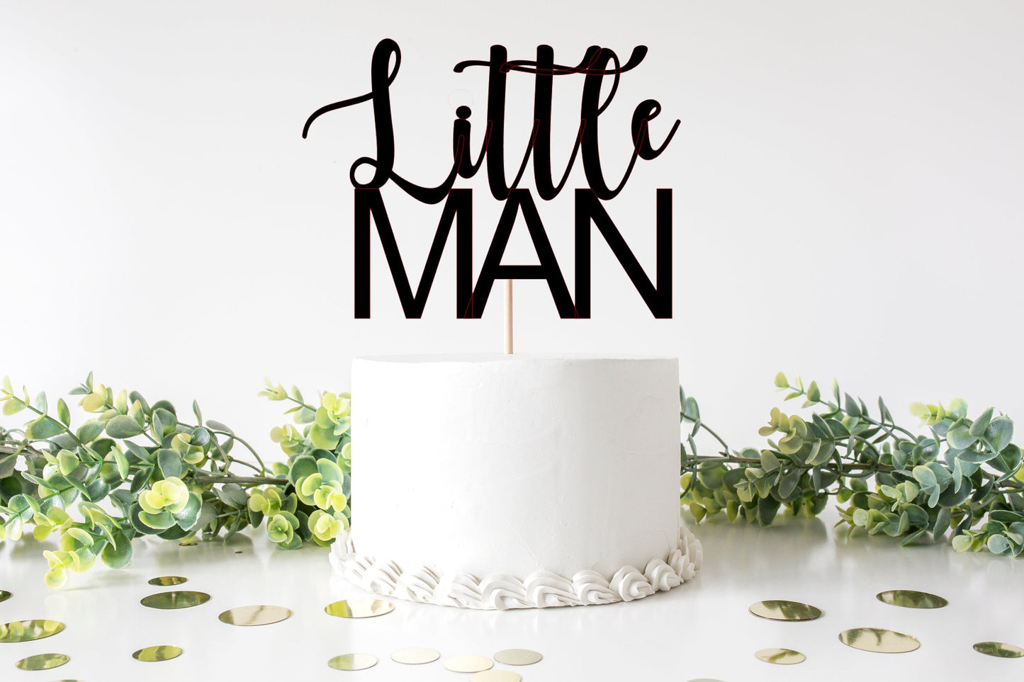 Resplendent Aurora | Little Man birthday cake topper