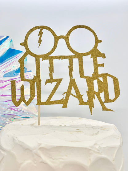 Resplendent Aurora | Little Witch or Wizard Baby Cake Topper