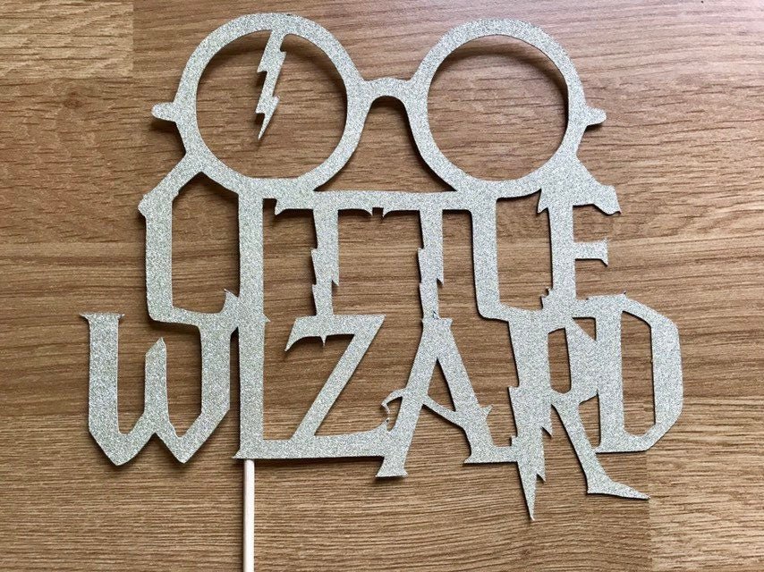 Resplendent Aurora | Little Witch or Wizard Baby Cake Topper