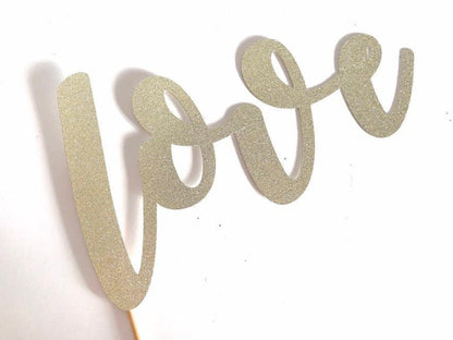 Resplendent Aurora | Love Wedding Cake Topper