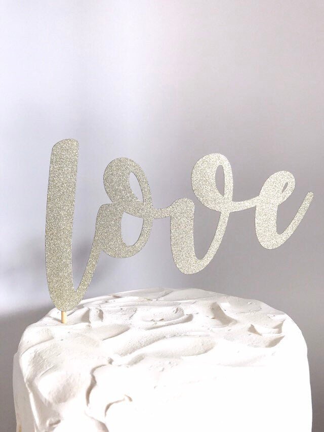 Resplendent Aurora | Love Wedding Cake Topper