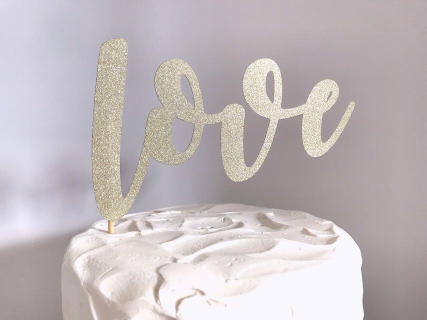 Resplendent Aurora | Love Wedding Cake Topper