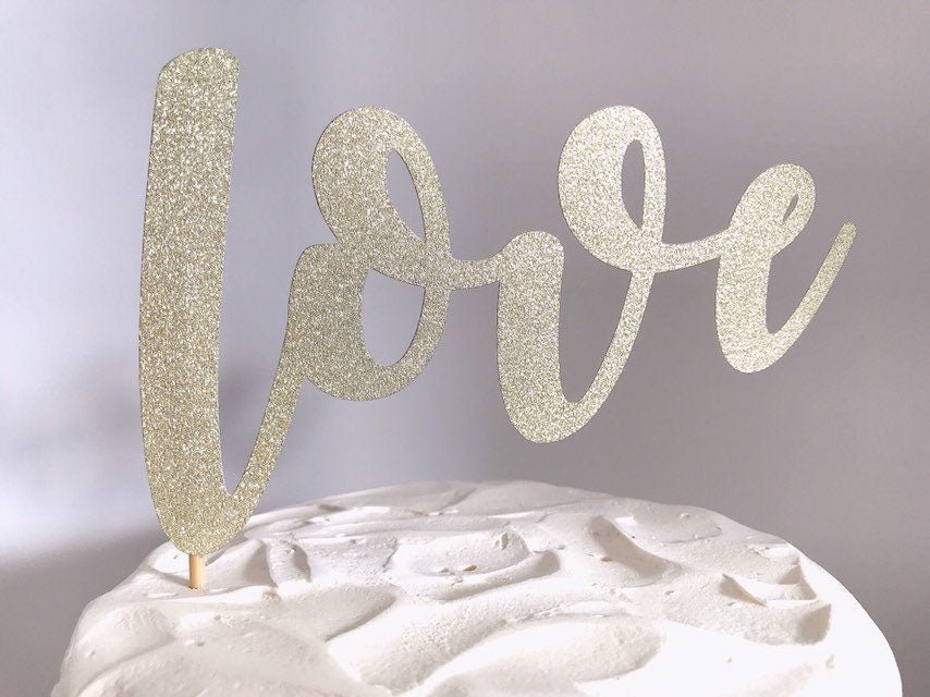 Resplendent Aurora | Love Wedding Cake Topper